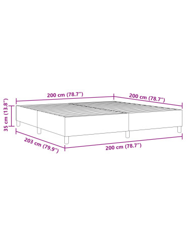 Struttura letto piattaforma Grigio Verde 200 x 200 cm Tessuto