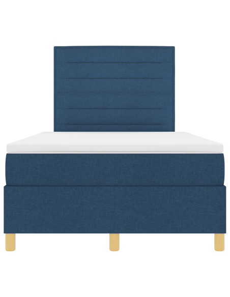 Letto a Molla con Materasso Blu 120x200 cm Tessuto