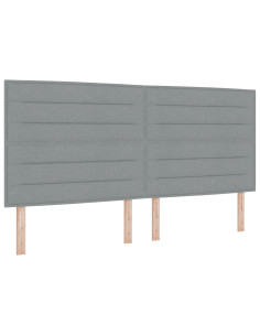 Letto a molle con materasso Grigio chiaro 200 x 200 cm Tessuto