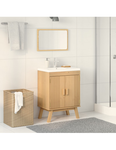 Mobiletto da Cucina 114x43x73,5 cm in Legno Massello di Pino