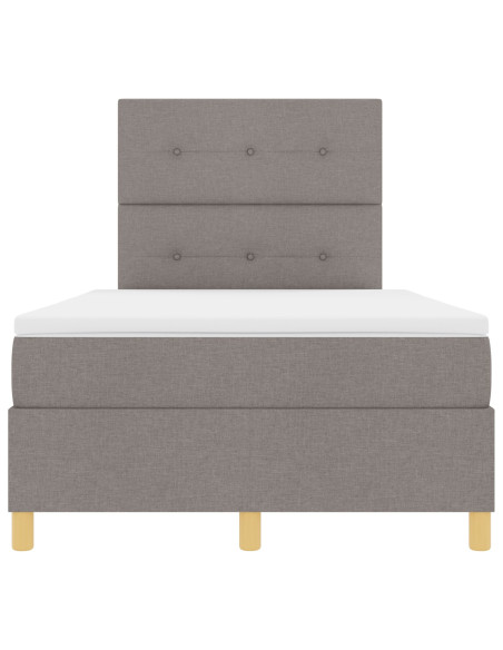 Letto a Box con Materasso Tortora 120x200 cm Tessuto