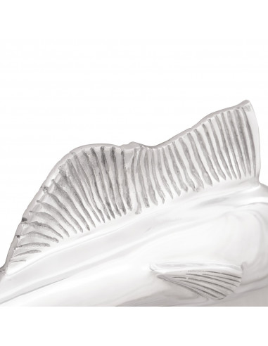 Pesce Spada da Muro Argento 91x8x26 cm in Alluminio