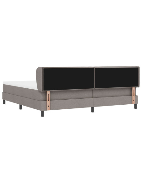 Letto a Box con Materasso Tortora 200x200 cm Tessuto