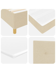 Letto con molle e materasso Grigio Scuro 90x190 cm Tessuto