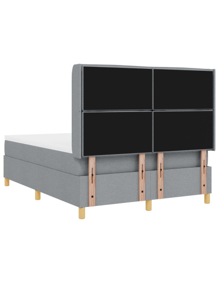 letto a contenitore  con materasso grigio chiaro 140x190 cm in tessuto