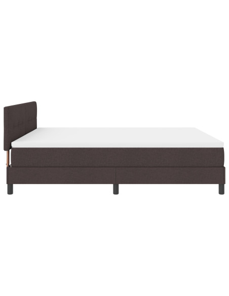 Struttura Letto  con Materasso Marrone Scuro Tessuto 180 x 200 cm