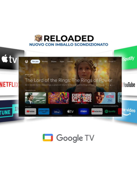 TV 65 THOMSON 4K  SMART UHD T2/C2S2 GOOGLE TV SCATOLA ROTTA