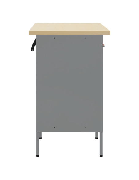 Mobile da lavoro 2 pcs Rosso e Grigio 100 x 55 x 85 cm