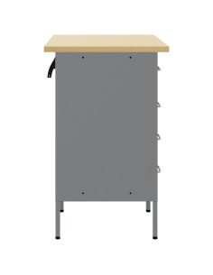 Mobile da lavoro con ruota 2 pcs Nero e Grigio 75 x 45 x 85 cm 2