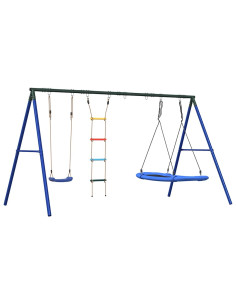 Set Gioco da Esterno con Altalena Scala e Altalena a Nido