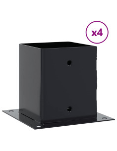 Basi per Pali Quadrati 4pz 121x121mm Acciaio Verniciato Polvere 2
