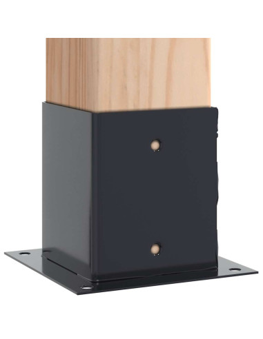 Basi per Pali Quadrati 4pz 121x121mm Acciaio Verniciato Polvere