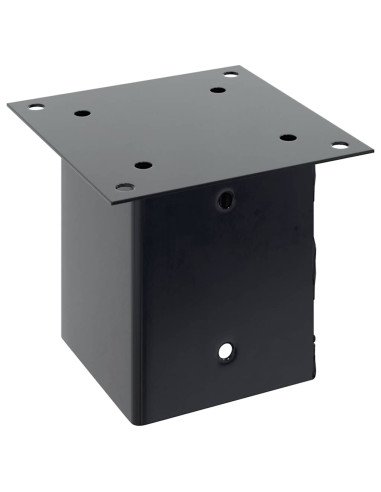 Basi per Pali Quadrati 4pz 121x121mm Acciaio Verniciato Polvere