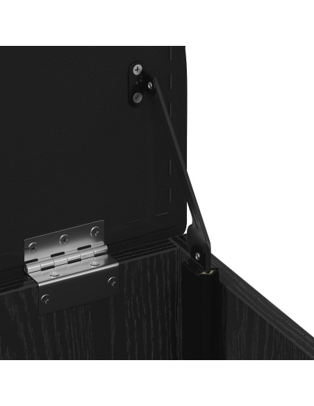 panchina da stoccaggio  in rovere nero 40x40x45 cm in legno ingegnerizzato