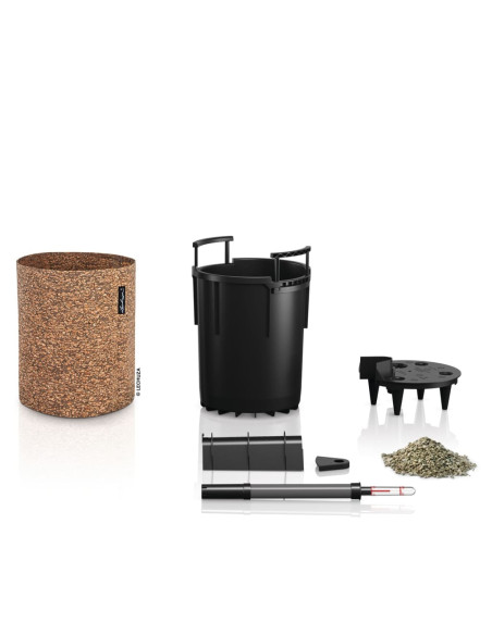 LECHUZA Fioriera TRENDCOVER 23 Cork ALL-IN-ONE Naturale Scuro