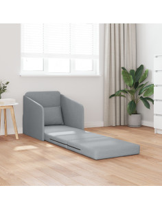 Divano letto 60cm Grigio chiaro Tessuto 2