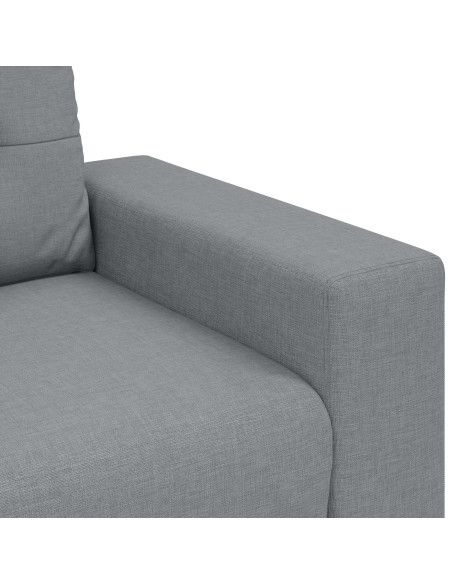 Set di Divani 3 Pezzi con Cuscini Tessuto Grigio Chiaro