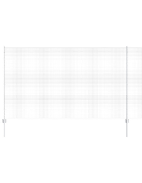 Recinzione con Posto Grigio 1,4 x 25 m Acciaio e PVC