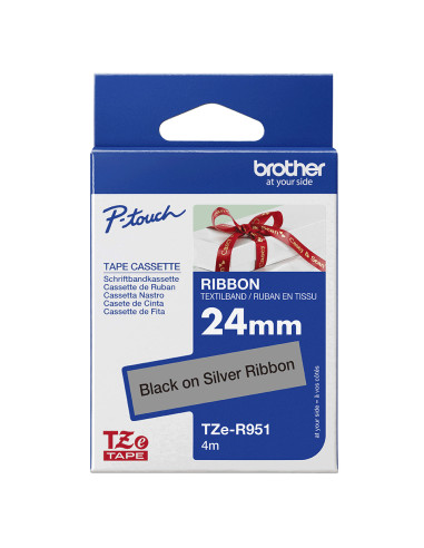Brother TZE-R951 nastro per etichettatrice Nero su argento