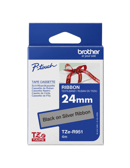 Brother TZE-R951 nastro per etichettatrice Nero su argento