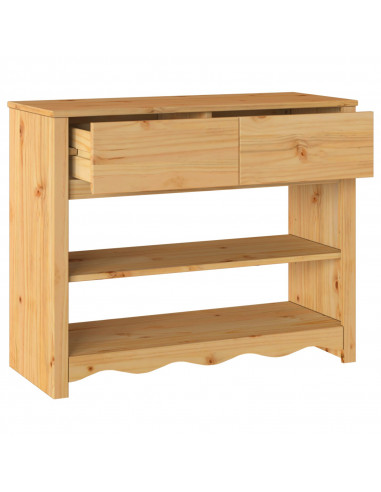 Tavolo Consolle ""DRAMMEN"" 89,5x37x73 cm Legno Massello di Pino