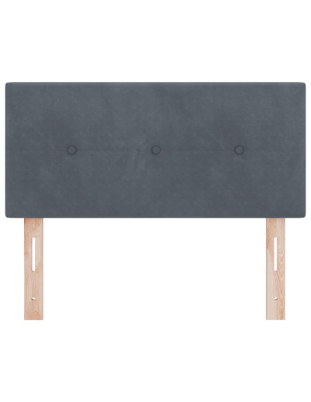 Testiera con testiera Grigio scuro 90 cm Pelle Sintetica