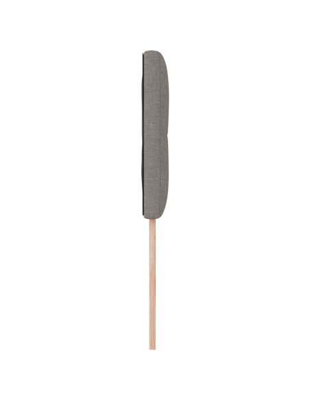 Testiera  in tessuto taupe con bottoni 100 cm