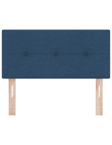 Testiera vitaXL Imbottita Bottoni Blu 100 cm Tessuto