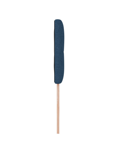 Testiera vitaXL Imbottita Bottoni Blu 100 cm Tessuto