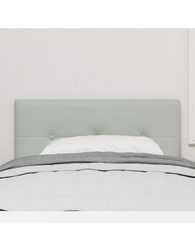 Testiera con testiera Grigio chiaro 100 cm Pelle Sintetica