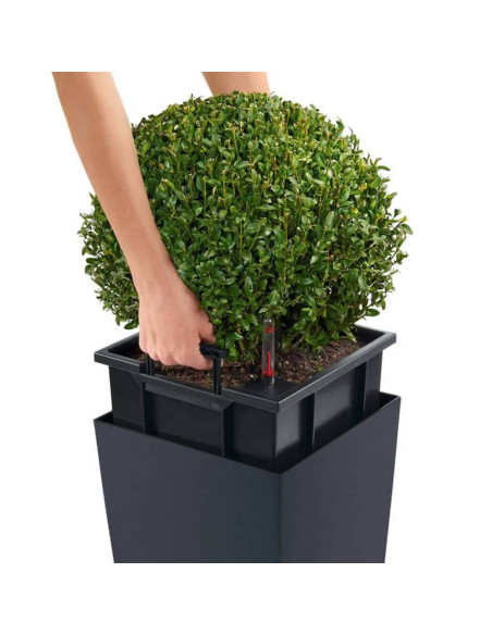 LECHUZA Fioriera CUBICO Color 22 ALL-IN-ONE Ardezia