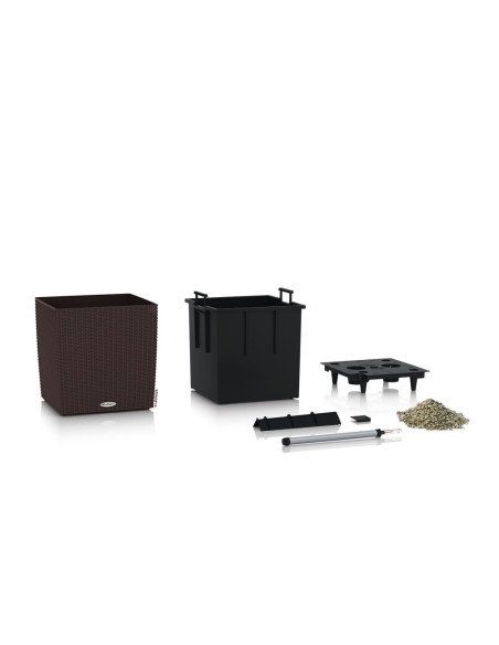 LECHUZA Fioriera CUBE Cottage 40 ALL-IN-ONE Moca
