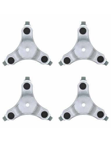 Rulli per Mobili 4 pz 16x14,5x5,5 cm in Acciaio 180 kg