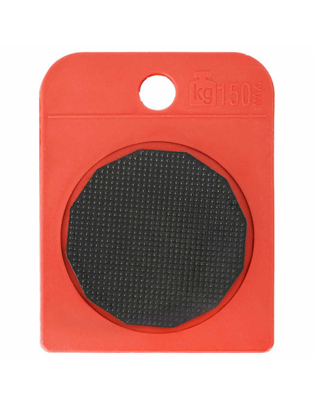 Rulli per Mobili 8 pz con Sollevatori Rossi 9,8x7,5x3 cm 150 kg