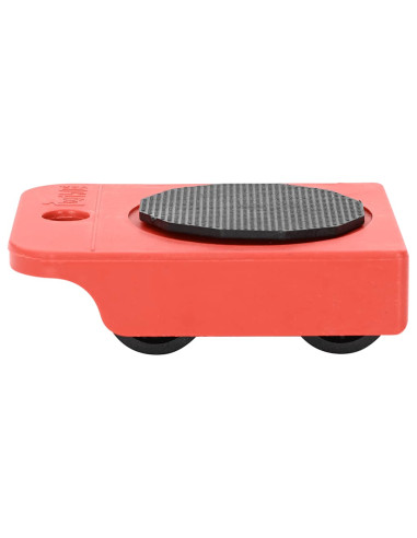Rulli per Mobili 8 pz con Sollevatori Rossi 9,8x7,5x3 cm 150 kg