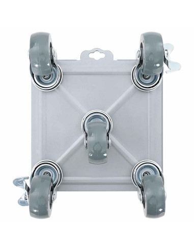 Rulli Mobili 4 pz con Sollevatore 17,5x16x7,5 cm Acciaio 1600kg