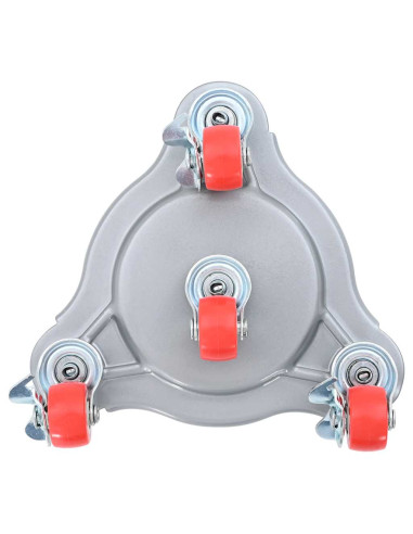 Rulli Mobili 4 pz con Sollevatore 14,5x13,5x4 cm Acciaio 400 kg