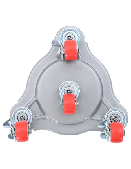 Rulli Mobili 4 pz con Sollevatore 14,5x13,5x4 cm Acciaio 400 kg