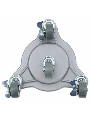 Rulli Mobili 4 pz con Sollevatore 19x17,5x6 cm Acciaio 1000 kg