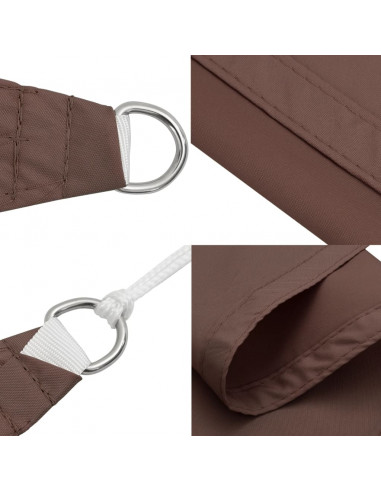 Parasole a Vela Oxford Rettangolare 3x6 m Marrone