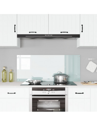 Schienale Cucina  Bianco 120x50x0,6 cm Vetro Temperato