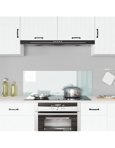 Schienale Cucina Bianco 110x40x0,6 cm Vetro Temperato