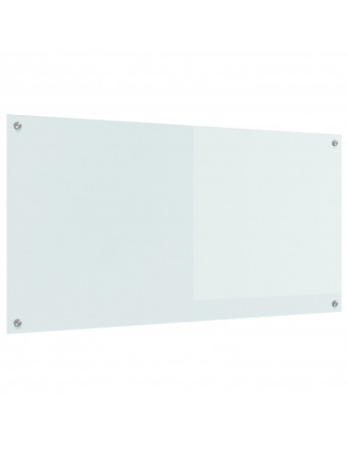 Schienale Cucina Bianco 120x60x0,6 cm in Vetro Temperato