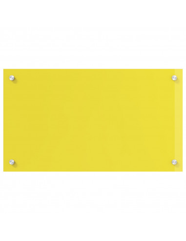 Schienale Cucina Giallo 70x40x0,6 cm Vetro Temperato