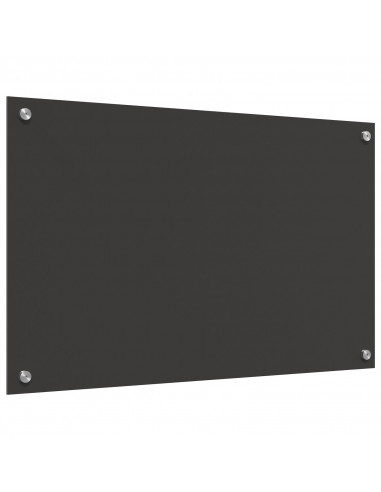 Schienale Cucina Grigio Scuro 80x50x0.6 cm Vetro Temperato