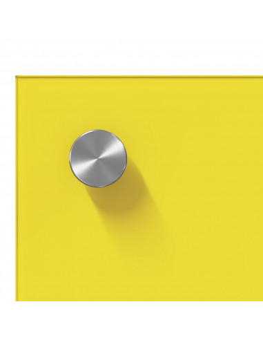 Schienale da Cucina Giallo 110x50x0,6 cm in Vetro Temperato