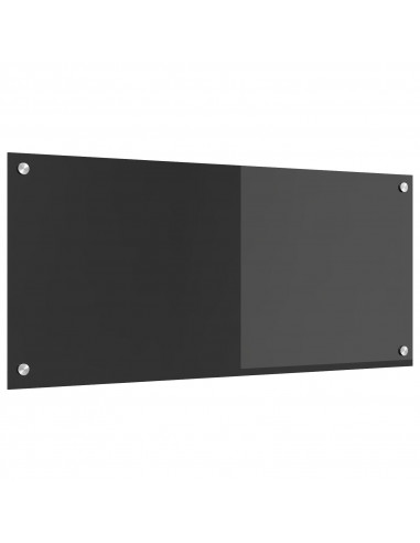 Schienale per Cucina  Grigio Scuro 90x40x0,6 cm in Vetro Temperato