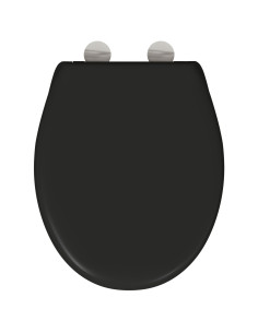 Sedile del WC Nero 47 x 37 x 4 cm Duroplast