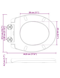 Sedile del WC Bianco 47 x 37 x 4 cm Duroplast