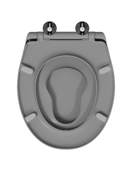 Sedile per wc familiare  con seggiolino per bambini rilascio rapido in Duroplast
